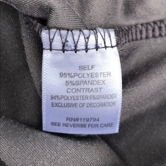 One World Lace Trimmed Velvety Blue V Neck Tunic - Picture 6 of 7